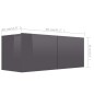 TV-Schränke 4 Stk. Hochglanz-Grau 80x30x30 cm Holzwerkstoff TV-Schränke 4 Stk. Hochglanz-Grau 80x30x30 cm Holzwerkstoff