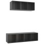 2-tlg. TV-Schrank-Set Hochglanz-Grau Holzwerkstoff 2-tlg. TV-Schrank-Set Hochglanz-Grau Holzwerkstoff