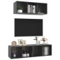 2-tlg. TV-Schrank-Set Hochglanz-Grau Holzwerkstoff 2-tlg. TV-Schrank-Set Hochglanz-Grau Holzwerkstoff