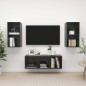 3-tlg. TV-Schrank-Set Hochglanz-Grau Holzwerkstoff 3-tlg. TV-Schrank-Set Hochglanz-Grau Holzwerkstoff