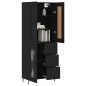 vidaXL Highboard Schwarz 69,5x34x180 cm Holzwerkstoff vidaXL Highboard Schwarz 69,5x34x180 cm Holzwerkstoff
