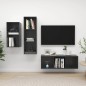 3-tlg. TV-Schrank-Set Hochglanz-Grau Holzwerkstoff 3-tlg. TV-Schrank-Set Hochglanz-Grau Holzwerkstoff