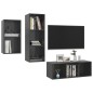 3-tlg. TV-Schrank-Set Hochglanz-Grau Holzwerkstoff 3-tlg. TV-Schrank-Set Hochglanz-Grau Holzwerkstoff