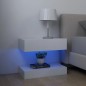 LED-Nachttische 2 Stk. Weiß 60x35 cm Holzwerkstoff