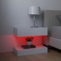 LED-Nachttische 2 Stk. Weiß 60x35 cm Holzwerkstoff