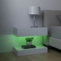 LED-Nachttische 2 Stk. Weiß 60x35 cm Holzwerkstoff