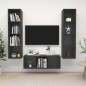 3-tlg. TV-Schrank-Set Grau Holzwerkstoff 3-tlg. TV-Schrank-Set Grau Holzwerkstoff