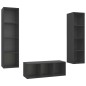 3-tlg. TV-Schrank-Set Grau Holzwerkstoff 3-tlg. TV-Schrank-Set Grau Holzwerkstoff