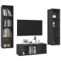 3-tlg. TV-Schrank-Set Grau Holzwerkstoff 3-tlg. TV-Schrank-Set Grau Holzwerkstoff