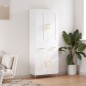 Highboard Weiß 69,5x34x180 cm Holzwerkstoff Highboard Weiß 69,5x34x180 cm Holzwerkstoff