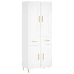 Highboard Weiß 69,5x34x180 cm Holzwerkstoff