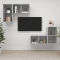 vidaXL TV-Wandschränke 4 Stk. Betongrau Holzwerkstoff vidaXL TV-Wandschränke 4 Stk. Betongrau Holzwerkstoff
