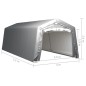 vidaXL Lagerzelt 300x750 cm Stahl Grau vidaXL Lagerzelt 300x750 cm Stahl Grau