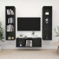 3-tlg. TV-Schrank-Set Schwarz Holzwerkstoff 3-tlg. TV-Schrank-Set Schwarz Holzwerkstoff