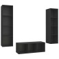3-tlg. TV-Schrank-Set Schwarz Holzwerkstoff 3-tlg. TV-Schrank-Set Schwarz Holzwerkstoff
