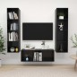 3-tlg. TV-Schrank-Set Hochglanz-Schwarz Holzwerkstoff 3-tlg. TV-Schrank-Set Hochglanz-Schwarz Holzwerkstoff