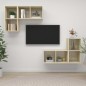 TV-Wandschränke 4 Stk. Sonoma-Eiche Holzwerkstoff TV-Wandschränke 4 Stk. Sonoma-Eiche Holzwerkstoff