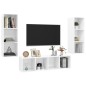 3-tlg. TV-Schrank-Set Hochglanz-Weiß Holzwerkstoff 3-tlg. TV-Schrank-Set Hochglanz-Weiß Holzwerkstoff