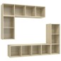 4-tlg. TV-Schrank-Set Sonoma-Eiche Holzwerkstoff 4-tlg. TV-Schrank-Set Sonoma-Eiche Holzwerkstoff