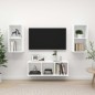 vidaXL 3-tlg. TV-Schrank-Set Weiß Holzwerkstoff vidaXL 3-tlg. TV-Schrank-Set Weiß Holzwerkstoff