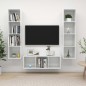 vidaXL 3-tlg. TV-Schrank-Set Hochglanz-Weiß Holzwerkstoff vidaXL 3-tlg. TV-Schrank-Set Hochglanz-Weiß Holzwerkstoff