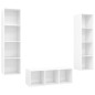 vidaXL 3-tlg. TV-Schrank-Set Hochglanz-Weiß Holzwerkstoff vidaXL 3-tlg. TV-Schrank-Set Hochglanz-Weiß Holzwerkstoff