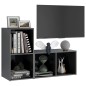 TV-Schränke 2 Stk. Hochglanz-Grau 72x35x36,5 cm Holzwerkstoff TV-Schränke 2 Stk. Hochglanz-Grau 72x35x36,5 cm Holzwerkstoff