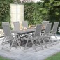 vidaXL 9-tlg. Garten-Essgruppe Massivholz Akazie