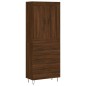 Highboard Braun Eichen-Optik 69,5x34x180 cm Holzwerkstoff Highboard Braun Eichen-Optik 69,5x34x180 cm Holzwerkstoff