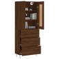 Highboard Braun Eichen-Optik 69,5x34x180 cm Holzwerkstoff Highboard Braun Eichen-Optik 69,5x34x180 cm Holzwerkstoff