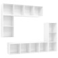 4-tlg. TV-Schrank-Set Hochglanz-Weiß Holzwerkstoff 4-tlg. TV-Schrank-Set Hochglanz-Weiß Holzwerkstoff