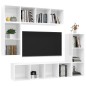 4-tlg. TV-Schrank-Set Hochglanz-Weiß Holzwerkstoff 4-tlg. TV-Schrank-Set Hochglanz-Weiß Holzwerkstoff