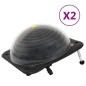 Solarkugel Poolheizung 2 Stk. 75x75x36 cm HDPE Aluminium Solarkugel Poolheizung 2 Stk. 75x75x36 cm HDPE Aluminium