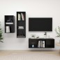 vidaXL 3-tlg. TV-Schrank-Set Hochglanz-Schwarz Holzwerkstoff vidaXL 3-tlg. TV-Schrank-Set Hochglanz-Schwarz Holzwerkstoff