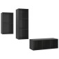 vidaXL 3-tlg. TV-Schrank-Set Hochglanz-Schwarz Holzwerkstoff vidaXL 3-tlg. TV-Schrank-Set Hochglanz-Schwarz Holzwerkstoff
