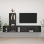 3-tlg. TV-Schrank-Set Hochglanz-Grau Holzwerkstoff 3-tlg. TV-Schrank-Set Hochglanz-Grau Holzwerkstoff