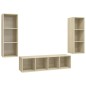 vidaXL 3-tlg. TV-Schrank-Set Sonoma-Eiche Holzwerkstoff vidaXL 3-tlg. TV-Schrank-Set Sonoma-Eiche Holzwerkstoff