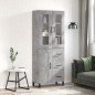 Highboard Betongrau 69,5x34x180 cm Holzwerkstoff Highboard Betongrau 69,5x34x180 cm Holzwerkstoff