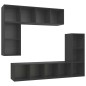 4-tlg. TV-Schrank-Set Grau Holzwerkstoff 4-tlg. TV-Schrank-Set Grau Holzwerkstoff