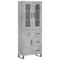 Highboard Betongrau 69,5x34x180 cm Holzwerkstoff Highboard Betongrau 69,5x34x180 cm Holzwerkstoff