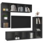 4-tlg. TV-Schrank-Set Grau Holzwerkstoff 4-tlg. TV-Schrank-Set Grau Holzwerkstoff