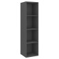 4-tlg. TV-Schrank-Set Grau Holzwerkstoff 4-tlg. TV-Schrank-Set Grau Holzwerkstoff