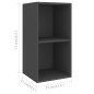 4-tlg. TV-Schrank-Set Grau Holzwerkstoff 4-tlg. TV-Schrank-Set Grau Holzwerkstoff