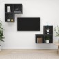 4-tlg. TV-Schrank-Set Hochglanz-Grau Holzwerkstoff 4-tlg. TV-Schrank-Set Hochglanz-Grau Holzwerkstoff