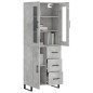 Highboard Betongrau 69,5x34x180 cm Holzwerkstoff Highboard Betongrau 69,5x34x180 cm Holzwerkstoff