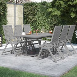 7-tlg. Garten-Essgruppe Massivholz Akazie
