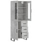 Highboard Betongrau 69,5x34x180 cm Holzwerkstoff Highboard Betongrau 69,5x34x180 cm Holzwerkstoff