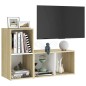 TV-Schränke 2 Stk. Weiß Sonoma-Eiche 72x35x36,5cm Holzwerkstoff TV-Schränke 2 Stk. Weiß Sonoma-Eiche 72x35x36,5cm Holzwerkstoff