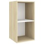 4-tlg. TV-Schrank-Set Weiß Sonoma-Eiche Holzwerkstoff 4-tlg. TV-Schrank-Set Weiß Sonoma-Eiche Holzwerkstoff