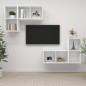 TV-Wandschränke 4 Stk. Hochglanz-Weiß Holzwerkstoff TV-Wandschränke 4 Stk. Hochglanz-Weiß Holzwerkstoff